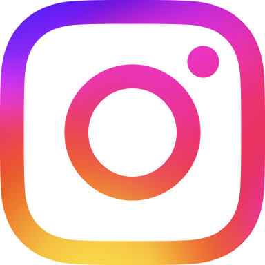 Instagram Symbol des Instagram-Logos in einem bunten Farbverlauf von Lila und Rosa.